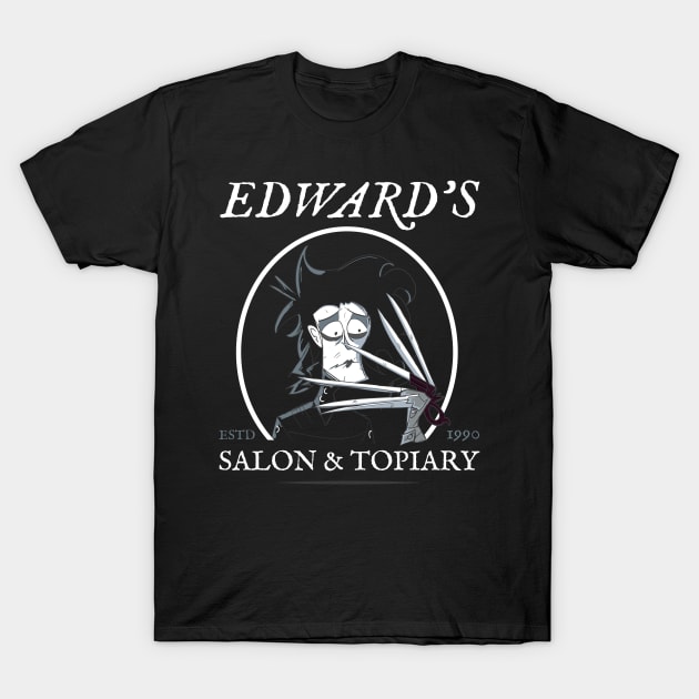 Edward's Salon And Topiary T-Shirt by Meta Cortex